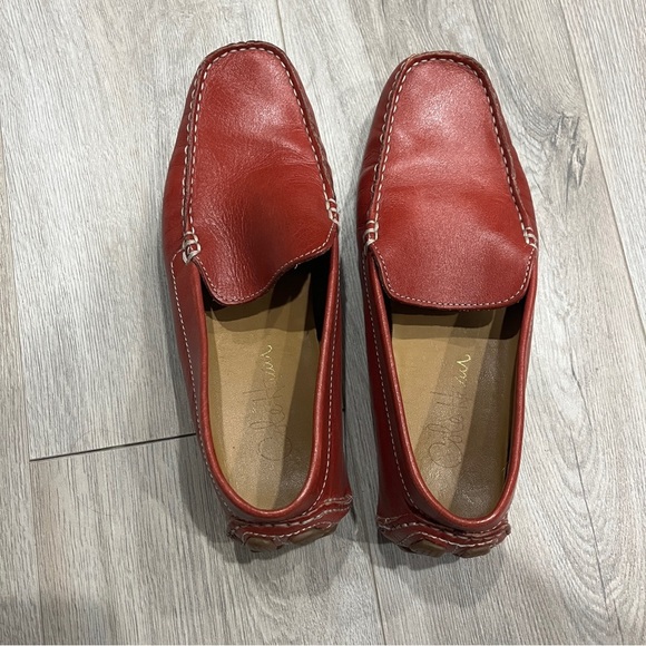 Red Leather Women's Cole Haan Loafers - Picture 2 of 7